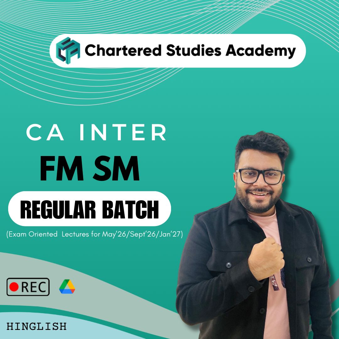 CA Inter New Syllabus FM-SM by CA Mohnish Vora